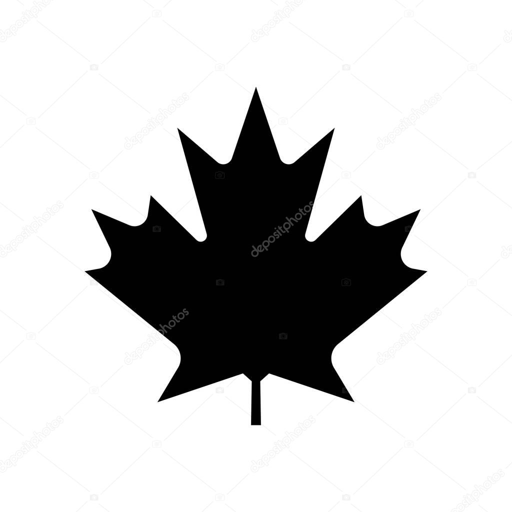 Canadian maple leaf icon with shadow isolated on a white background, stylish vector illustration for web design EPS10