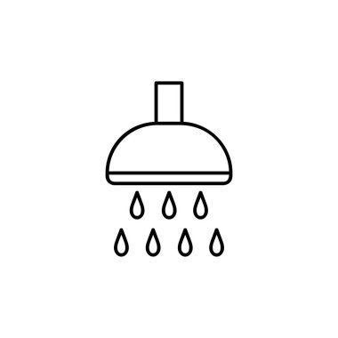 Uygulamalar ve web siteleri için çizgi üzerine gelen su püskürtücü spreyi resim vektörü simgesi