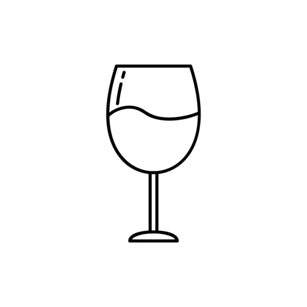 Wine Glass Outline Icon High Quality Black Outline Pictogram Web — Stock Vector