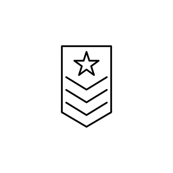 Militaire Embleem Rang Pictogram Afbeelding Vector Illustratie Ontwerp — Stockvector