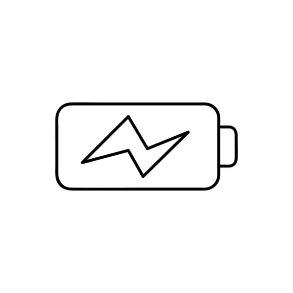 Akkulastleitungssymbol Für Web Mobiltelefone Und Infografiken Vektor Schwarzes Symbol Auf — Stockvektor