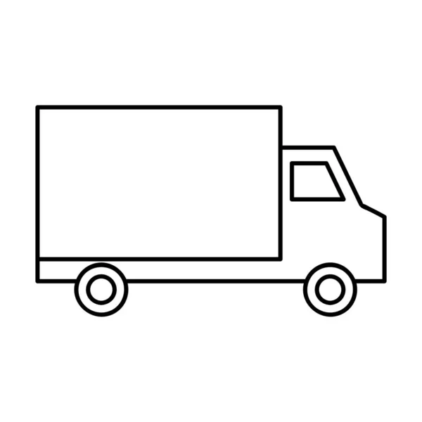 Camión Reparto Icono Universal Para Aplicaciones Web Móviles Ilustración Vectorial — Vector de stock