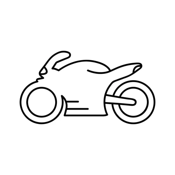 Motorrad Liniensymbol Sportfahrrad Lineares Styleschild Für Mobiles Konzept Und Webdesign — Stockvektor