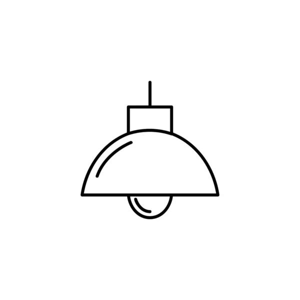 Символ Люстры Тонкая Линия Икона Мебели Графика Пиктограмм Веб Дизайна — стоковый вектор
