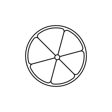 Limon simgesi. Meyve ve sebze Collection limon doğrusal sembolü tasarım. Beyaz arka plan üzerinde basit anahat öğesi vektör çizim.