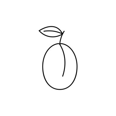 Erik doğrusal simgesi. Erik kavramı kontur sembolü tasarım. İnce grafik öğeleri illüstrasyon, beyaz bir arka plan, eps 10 anahat desen vektör.