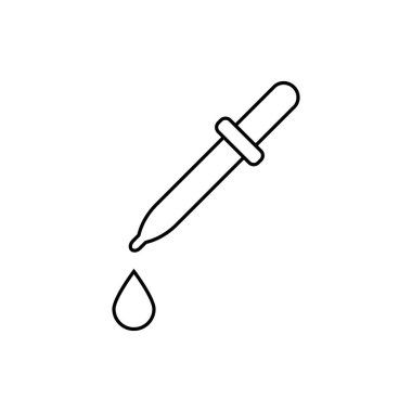 Damlalık simgesini tıklatın. Modaya uygun modern düz doğrusal vektör Damlalık simgesini ince çizgi Collection, Anahat vektör çizim beyaz arka plan üzerinde