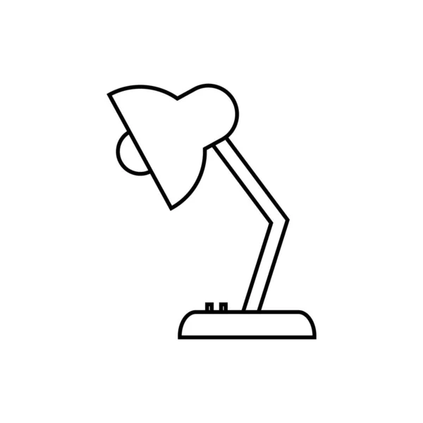 Bureaulamp Schema Pictogram Lineair Stijlteken Voor Mobiel Concept Webdesign Tafellamp — Stockvector