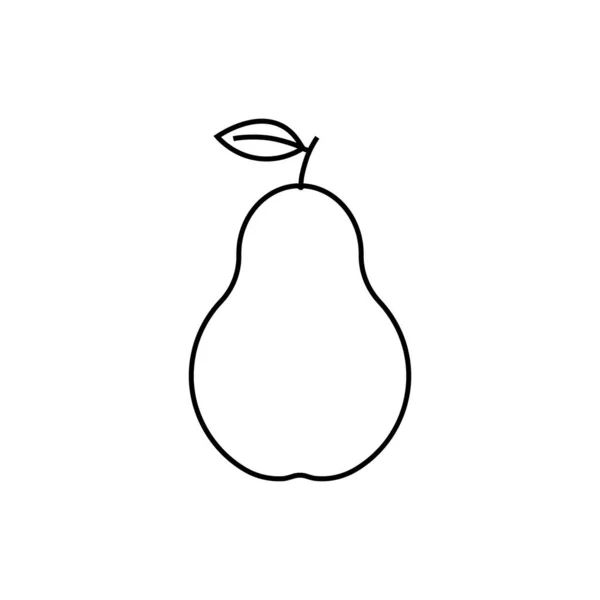 Peer Concept Lijn Icoon Lineaire Pear Concept Schets Symbool Ontwerp — Stockvector