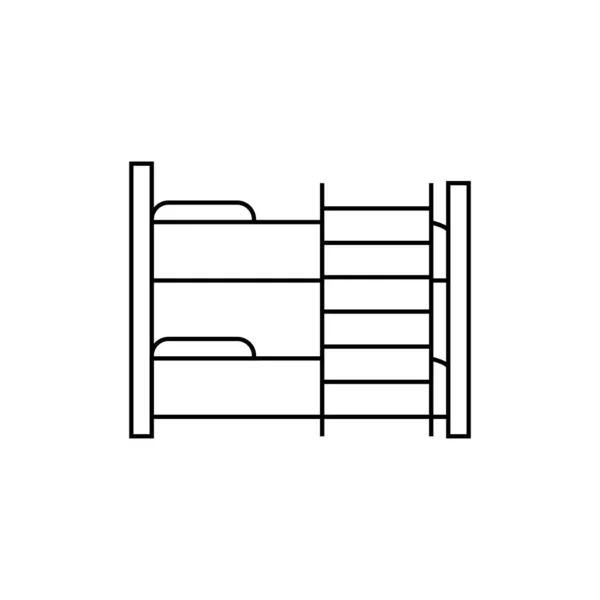 Etagenbett Symbol Vektor Isoliert Auf Weißem Hintergrund Etagenbett Transparente Zeichen — Stockvektor