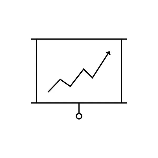 Presentation Chart Outline Icon Linear Style Sign Mobile Concept Web — Stock Vector