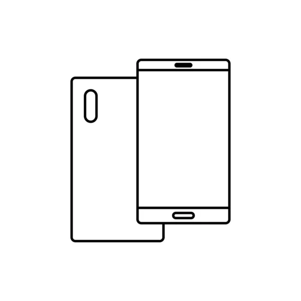 Vector Phone Case Outline Icon Design — Stockvektor