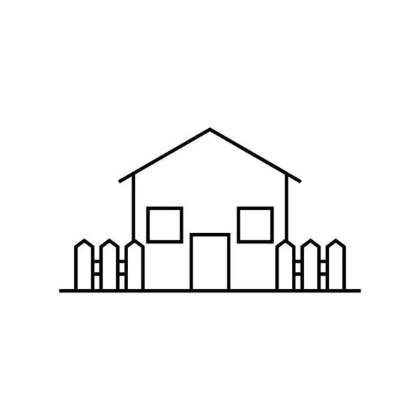Домашняя Контурная Икона Современный Минимализм Стиле Плоского Дизайна Символ Линии — стоковый вектор