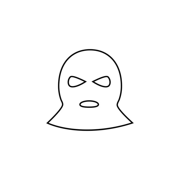 Balaclava Pictogram Trendy Moderne Flat Lineaire Balaclava Pictogram Witte Achtergrond — Stockvector