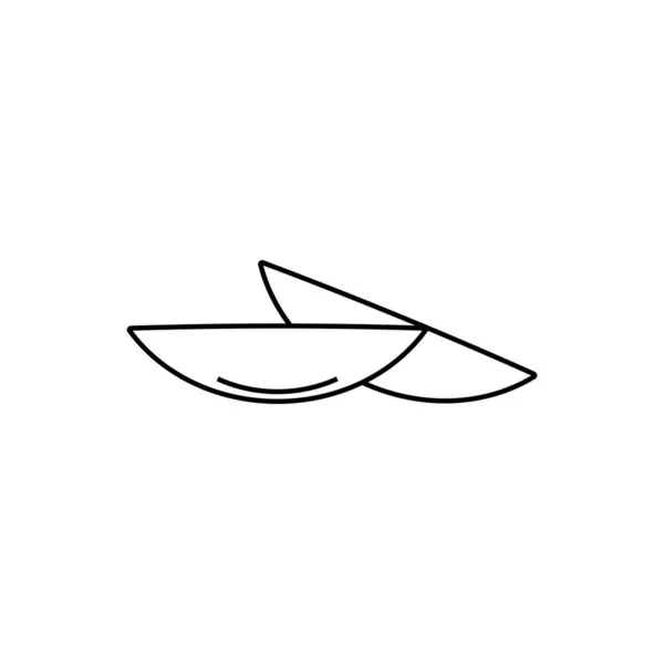 眼睛隐形眼镜轮廓图标 线性风格符号的移动概念和网页设计 眼科镜片简单的线矢量图标 徽标插图 像素完美矢量图形 — 图库矢量图片