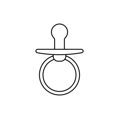 Meme ucu yassı ikonu. Web tasarımı ya da mobil uygulama için bebek eşyalarının tek bir yüksek kaliteli taslak sembolü. Tasarım logosu, ziyaret kartı vs. için ince meme ucu işaretleri. Göğüs ucunun ana hatlarını çiz