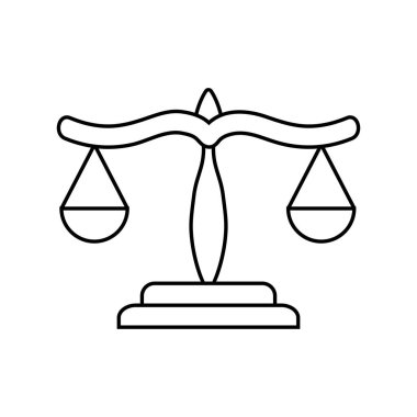 Mekanik ölçekler denge çizgisi vektör simgesi