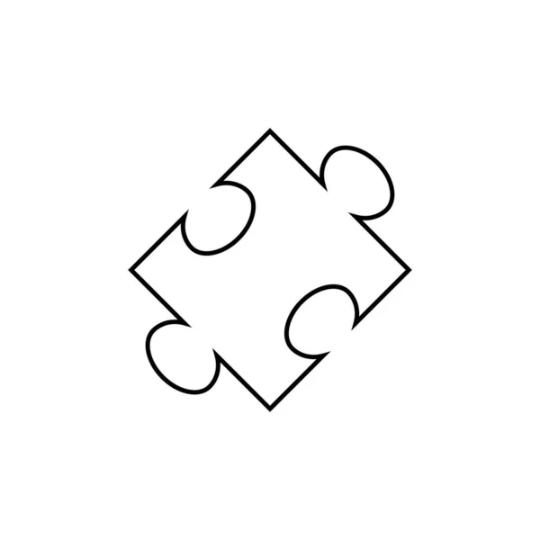 Puzzle Line Icon Vector — 스톡 벡터