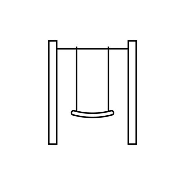 Swings Konzept Linie Symbol Das Konzept Der Linearen Schwingen Umreißt — Stockvektor