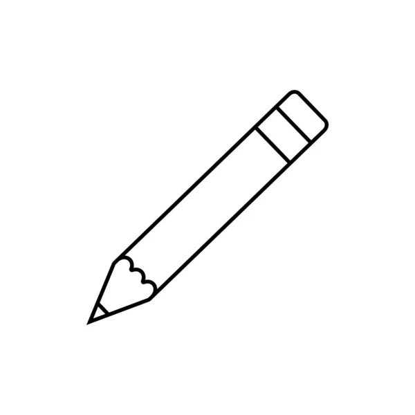Modifier Crayon Crayon Pour Écriture Ligne Icône Vectorielle Art Pour — Image vectorielle