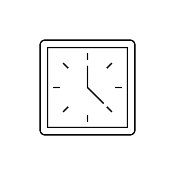 Uhr Lineares Symbol Zeitzeichen — Stockvektor