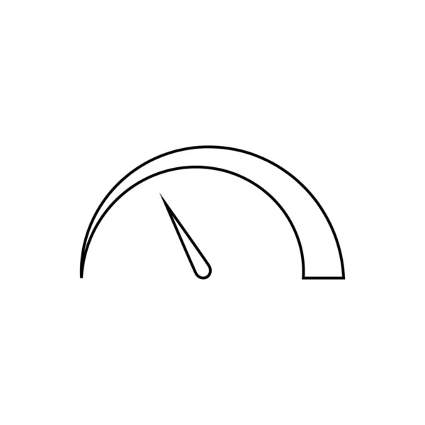 Значок Спидометра Модный Современный Плоский Линейный Векторный Автомобиль Спидометр Значок — стоковый вектор