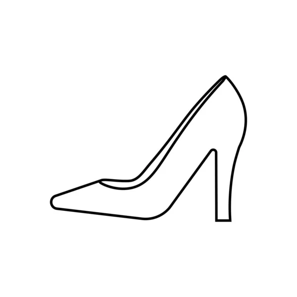 Sapatos Femininos Com Ícone Salto Alto Ícone Sapatos Femininos Estilo — Vetor de Stock