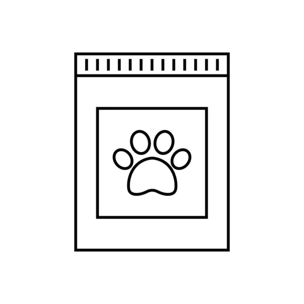 Пакет Кормом Домашних Животных Знак Стиля Мобильной Концепции Веб Дизайна — стоковый вектор