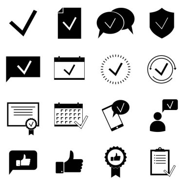 Kalite kontrol simgeler vektör ayarla