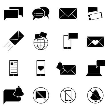 bildirim ve bilgi simge seti, vektör eps10.