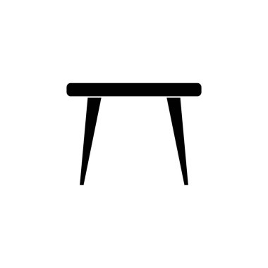 Düz biçimli tablo simgesi beyaz zeminde izole edildi. Tasarımın için, logo. Vektör illüstrasyonu.