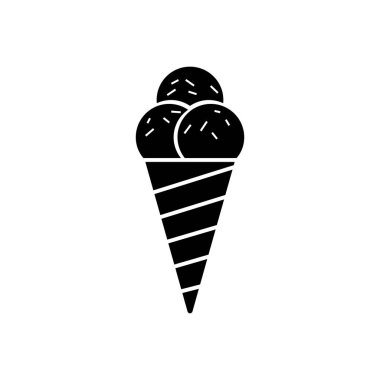 Dondurma beyaz arka plan üzerinde gösterimi