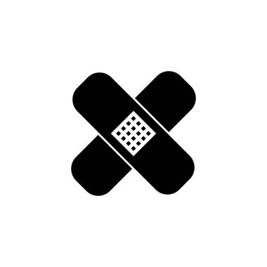 Siluet simgesi alçı vektörü