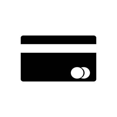 Kredi kartı simgesi. Grafik tasarımı, web sitesi, UI için trend düz biçimi