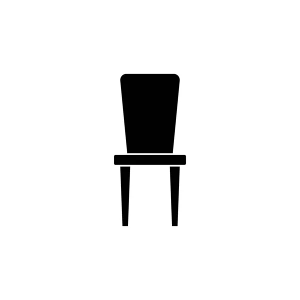 Επίπεδη Εικόνα Καρέκλας Επίπλων Λευκό Φόντο — Διανυσματικό Αρχείο