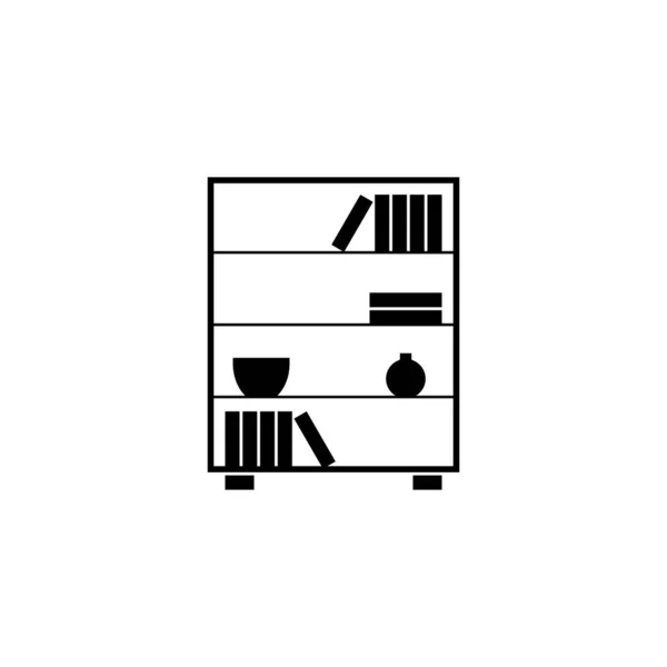 Bücherregal Icon Flat Vorhanden Für Ihr Design Logo Vektorillustration — Stockvektor