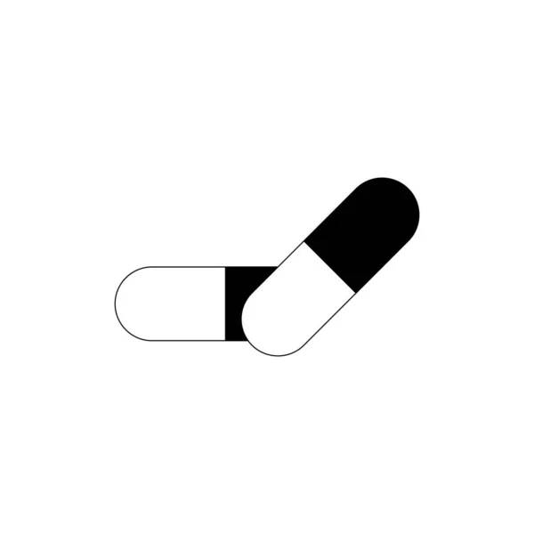 Capsule Vector Icoon Geneesmiddel Icoon — Stockvector