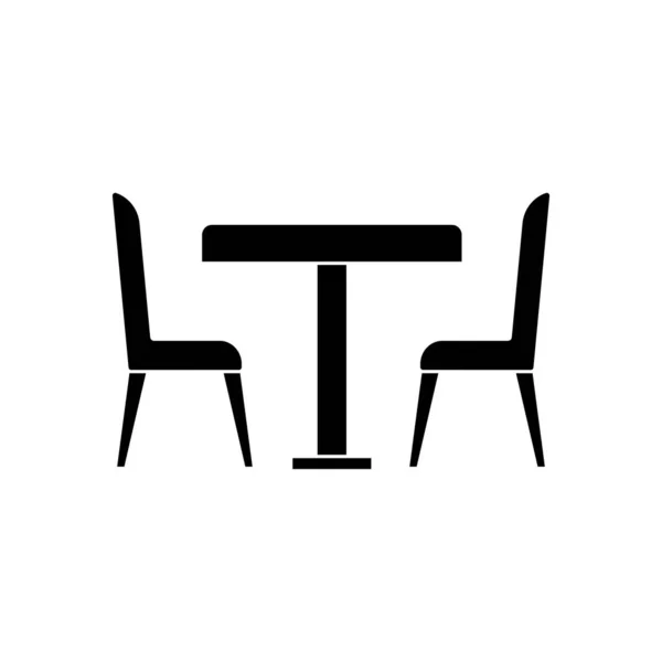 桌椅图标 矢量插图 — 图库矢量图片
