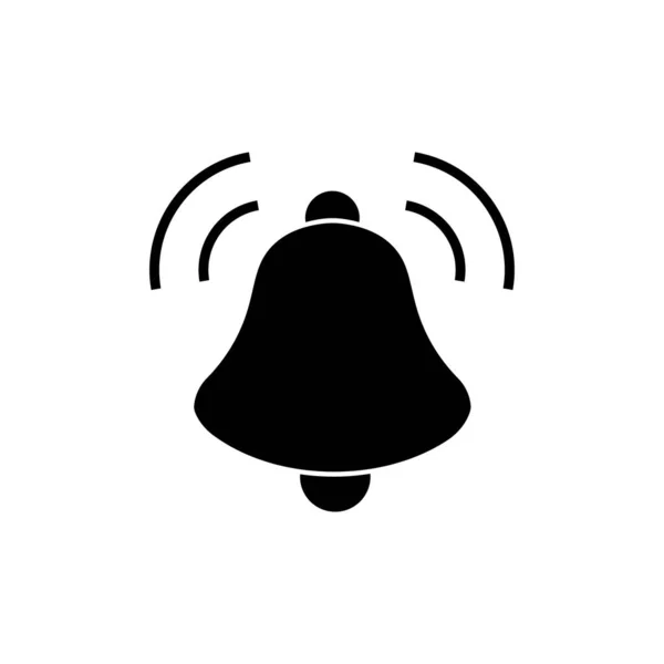 Glockensymbol Trendigen Flachen Stil Isoliert Auf Grauem Hintergrund Benachrichtigungssymbol Für — Stockvektor