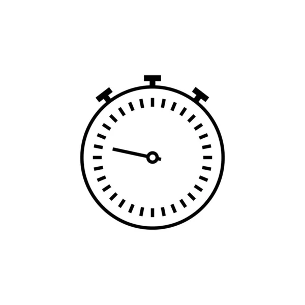 Εικονίδιο Χρονόμετρο Ρολόι Σιλουέτας Απομονωμένο Φόντο — Διανυσματικό Αρχείο