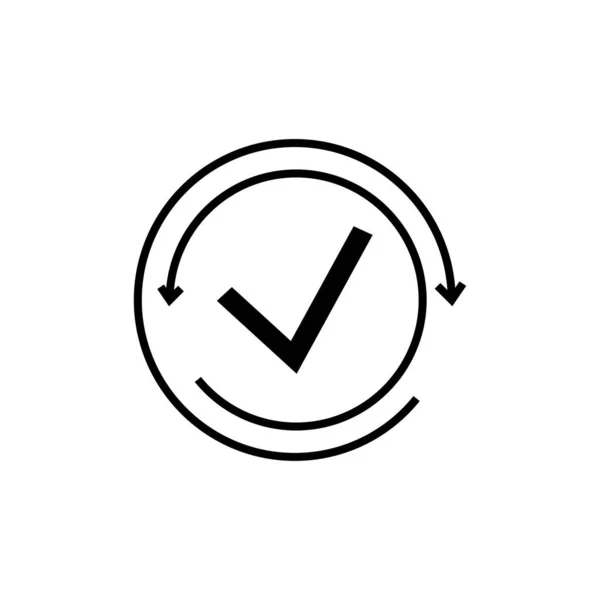 Cocher Icône Symbole Vecteur — Image vectorielle