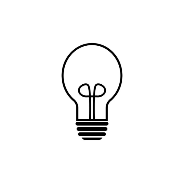Glühbirnen Symbol Isoliert Auf Weißem Hintergrund — Stockvektor