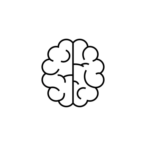 Brain Icon Trendy Flat Style Graphic Design Web Site — Stock Vector