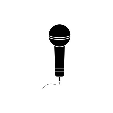 Mikrofon ikonu vektörü, ses kaydedici, Röportaj, karaoke, ses kriko işareti beyaz arka planda izole edildi. Web sitesi, sosyal medya, UI, mobil uygulama, EPS10