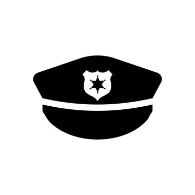 Polis şapka simgesi vektörü