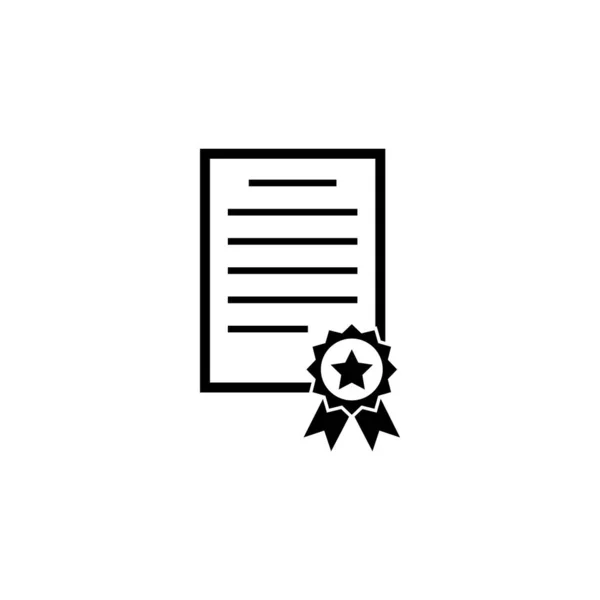 Ícone Certificado Símbolo Certificado Para Seu Web Site Design Logotipo — Vetor de Stock