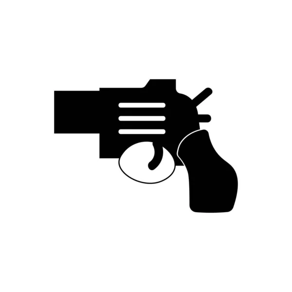 Ikona Revolver Bílém Pozadí — Stockový vektor