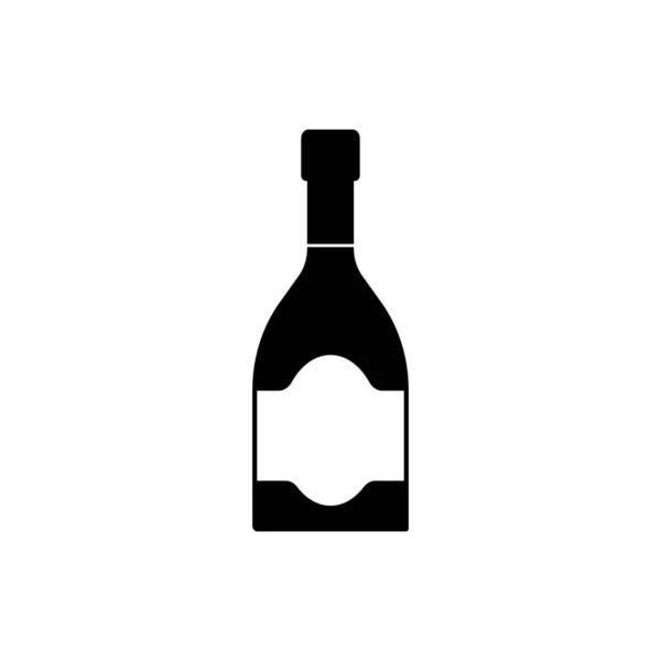 Botella Vectorial Champán Sobre Fondo Blanco — Archivo Imágenes Vectoriales