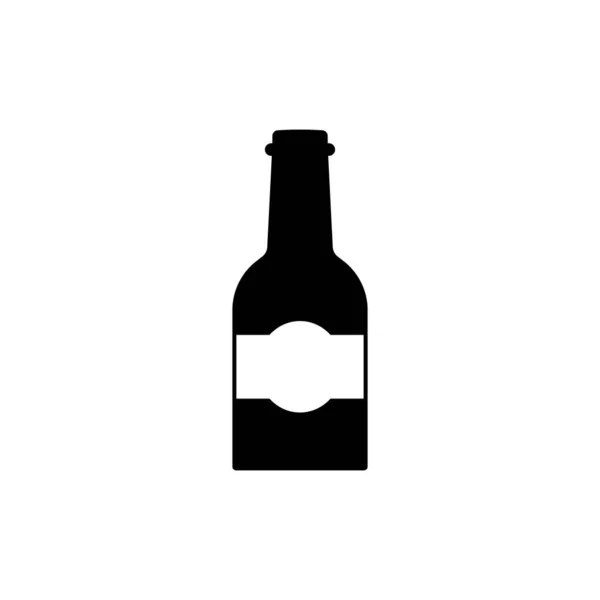 Bottle Whiskey Monochrome Icon Vector Illustration — Stock Vector
