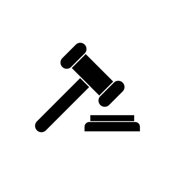 Judge Auction Hammer Icon — Stock Vector